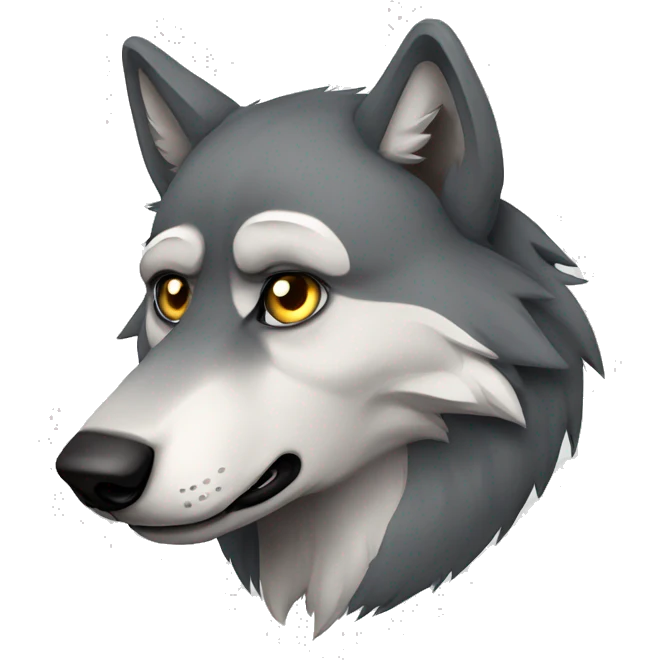 Wolf sad - side prof emoji