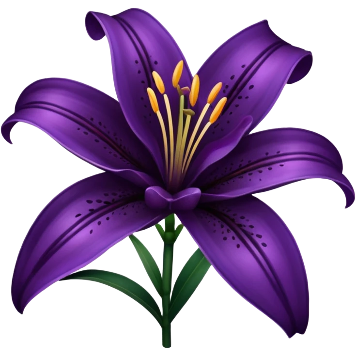 dark purple lily flower emoji