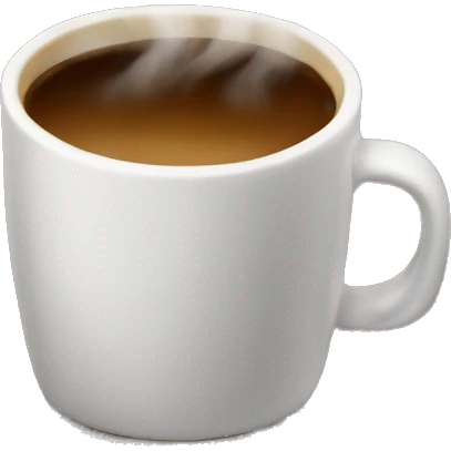 Steaming coffee emoji