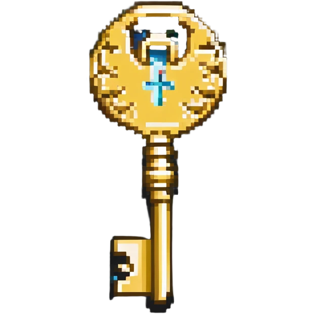 golden key treasure emoji