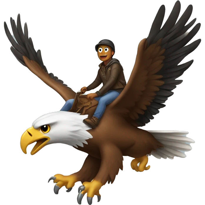 Human riding eagle emoji