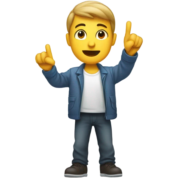 pointing across chest emoji