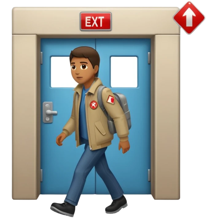 emergency exit , but only the guy walking emoji