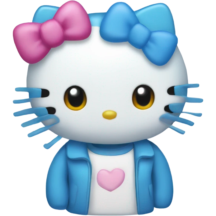 Hello kitty blue emoji