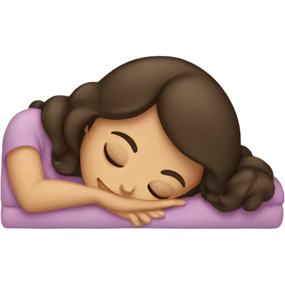 brunnette girl sleeping  emoji
