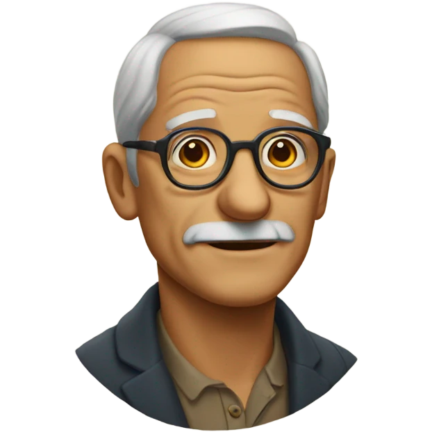 Old man portrait with glasses emoji