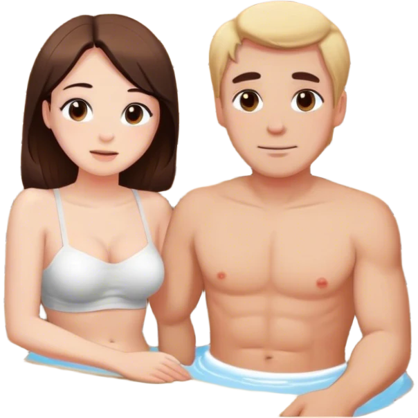una sauna con una pareja dentro emoji