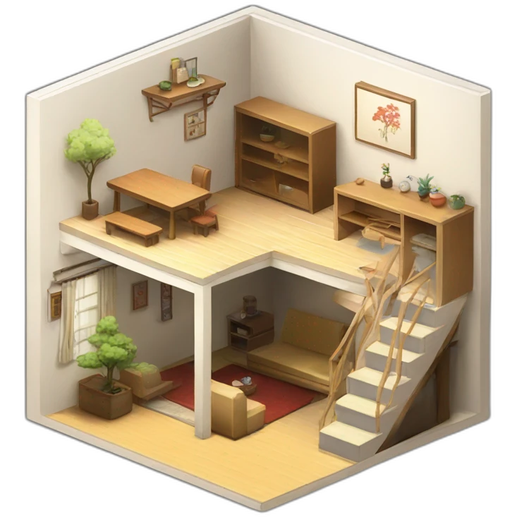 Tiny japanese apartment emoji