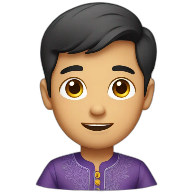 A malay boy wearing baju melayu emoji