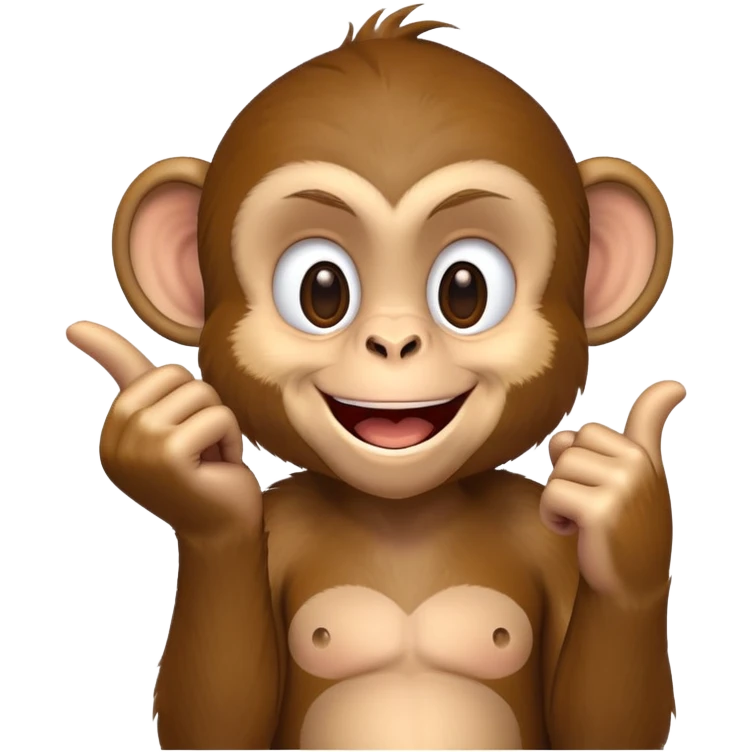 Monkey pointing and laughing  emoji