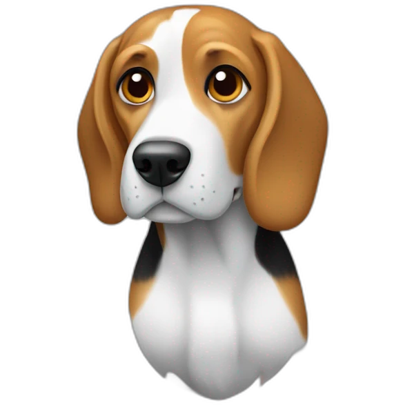 Beagle sur son dos emoji