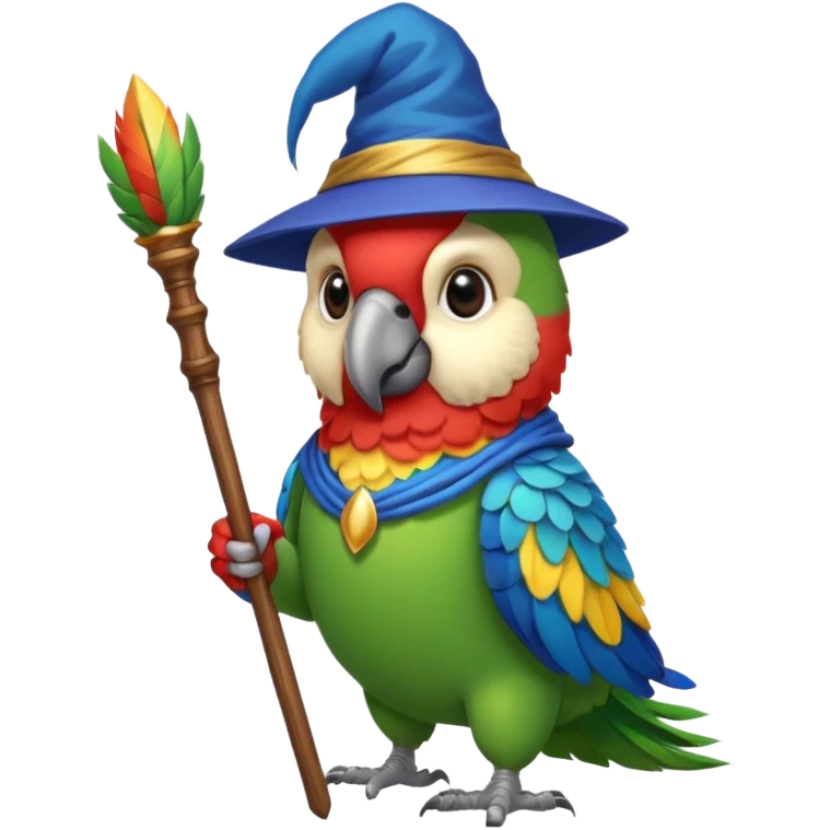 Parrot wizard emoji
