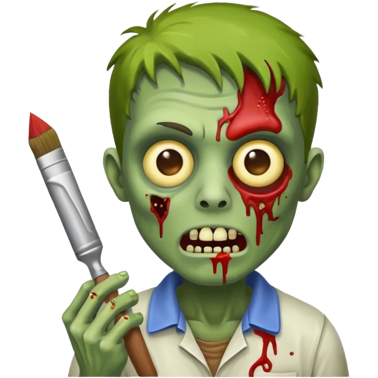painter zombie  emoji