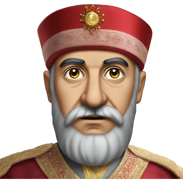 Turkish Sultan photorealistic serious emoji
