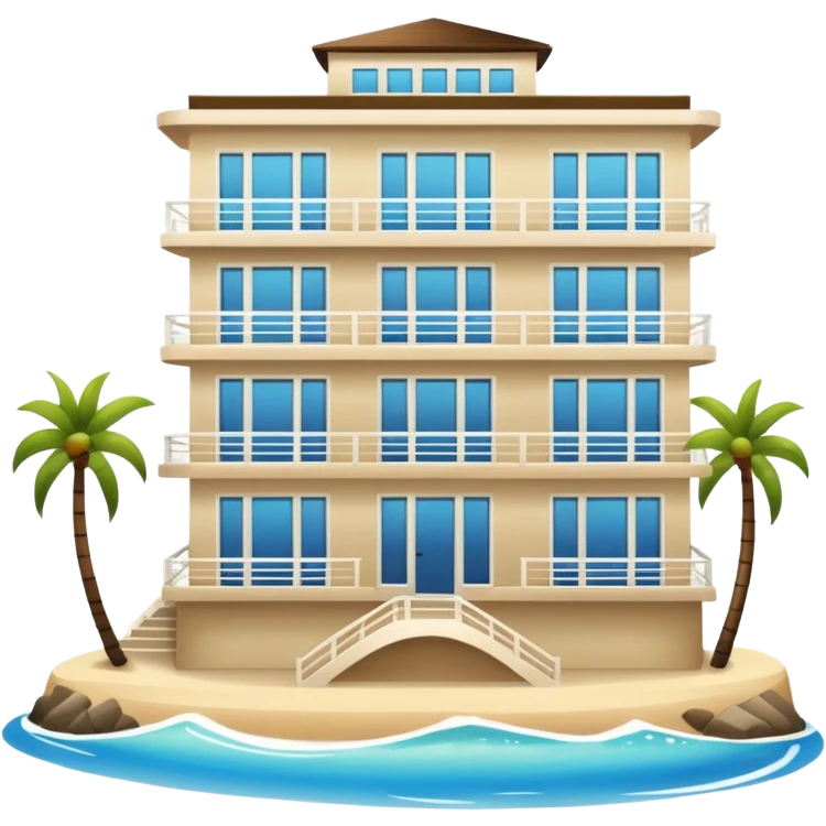 Luxury Hotel beside the beach emoji