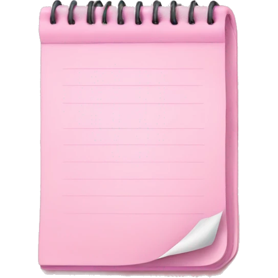 light pink notepad emoji