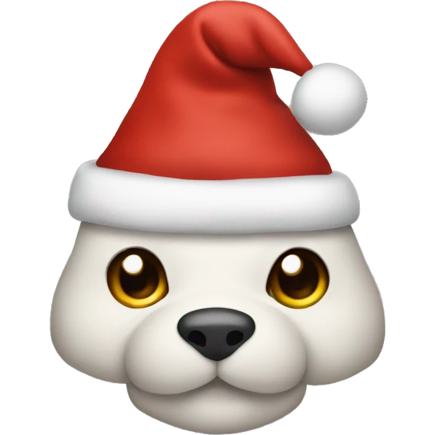 Kavoodle wearing Christmas hat emoji