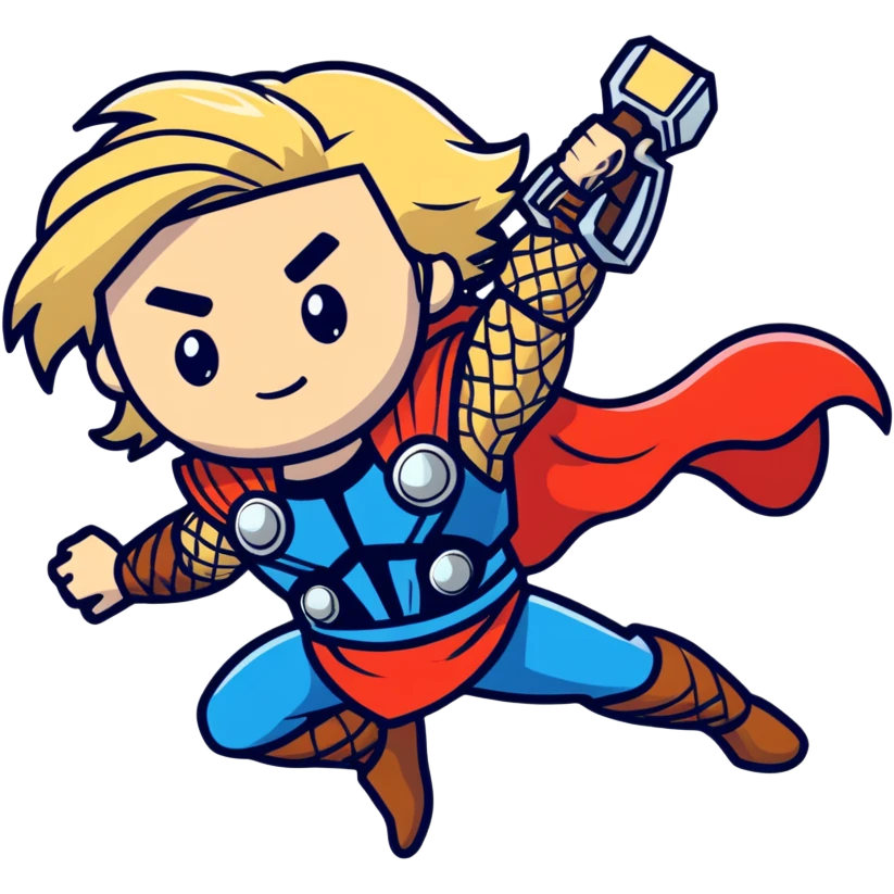 thor with flowing blonde hair emoji