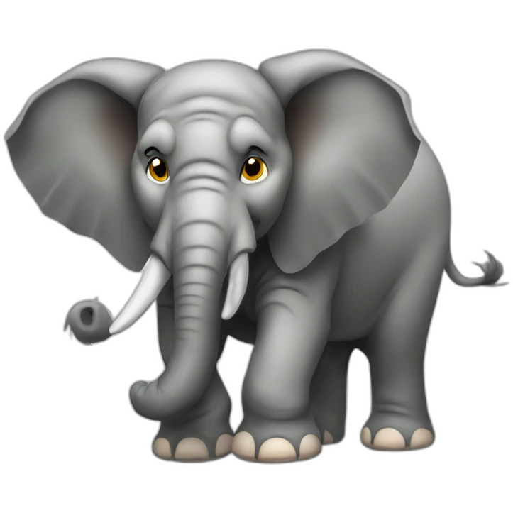 Angry elephant emoji