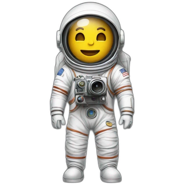 A spaceman who is a photographer emoji