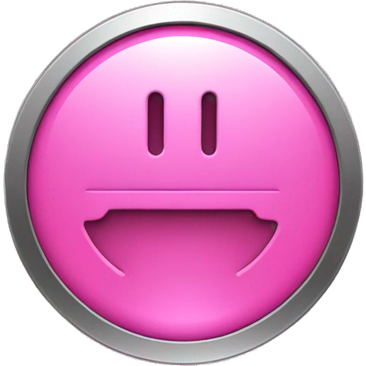 Pink round computer power button  emoji