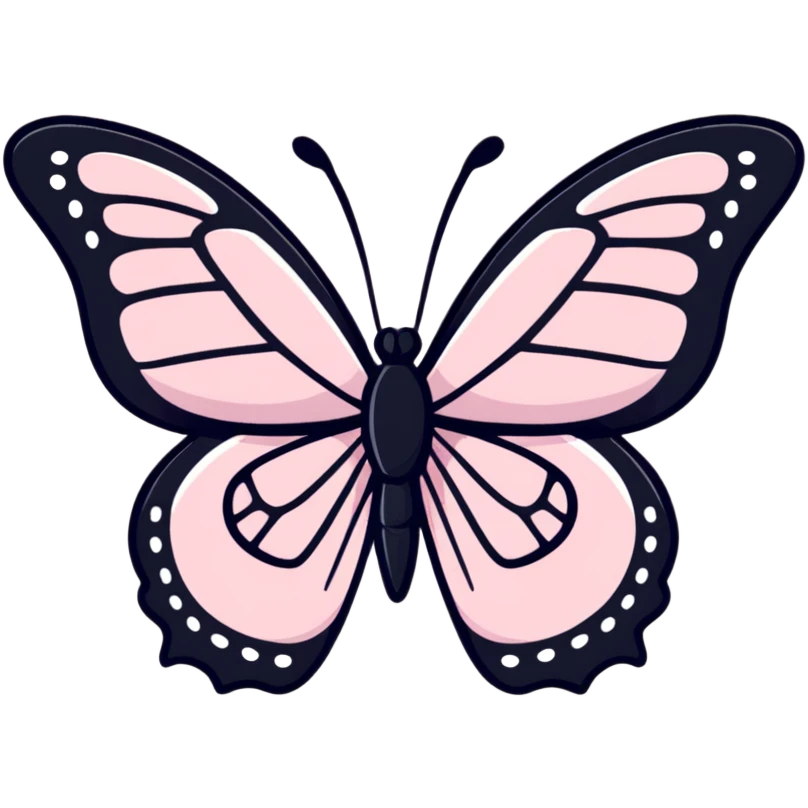 Light pink butterfly emoji