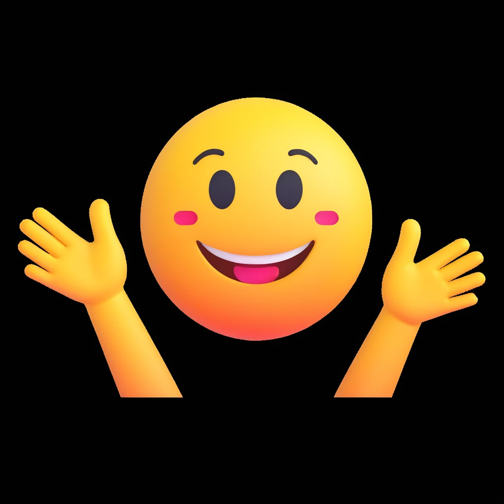 3D emoji style art of smiling emoji face with sparkles and OK hand gesture, elegant bold text 'Excellent nature & perfection', minimal gradient background, polished modern, confidence positivity elegance vibe emoji