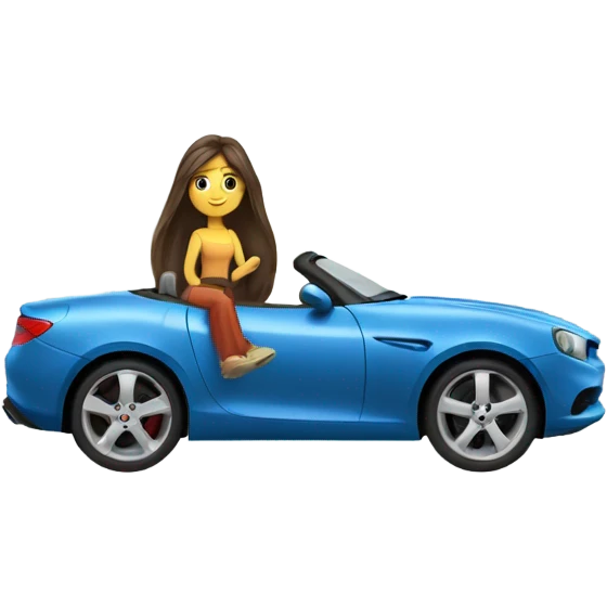 brunette-girl-long-hair-roadster-car-driving emoji