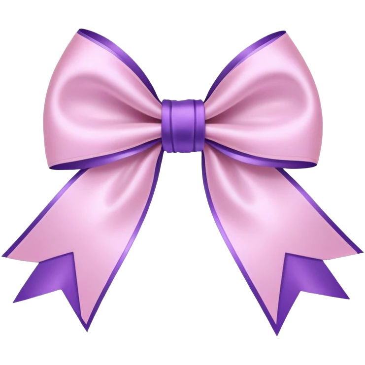 pastel pink and purple bow emoji