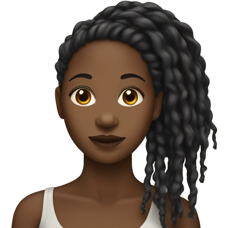 Black girl with locs emoji