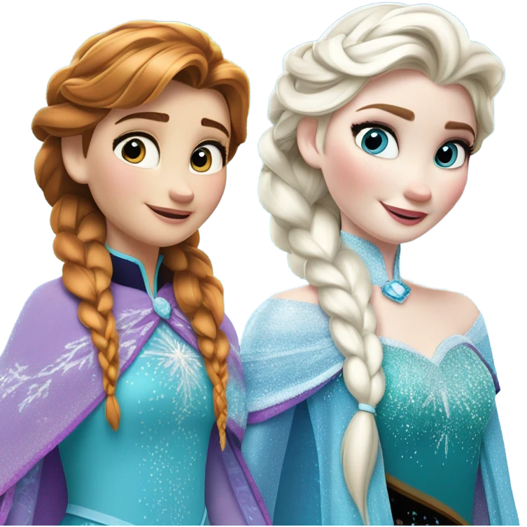 elsa and anna frozen emoji