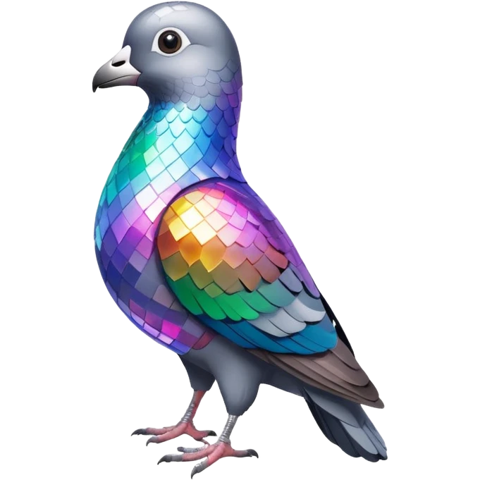 disco ball pigeon emoji