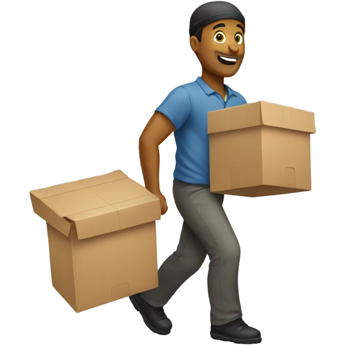 Mover with boxes emoji