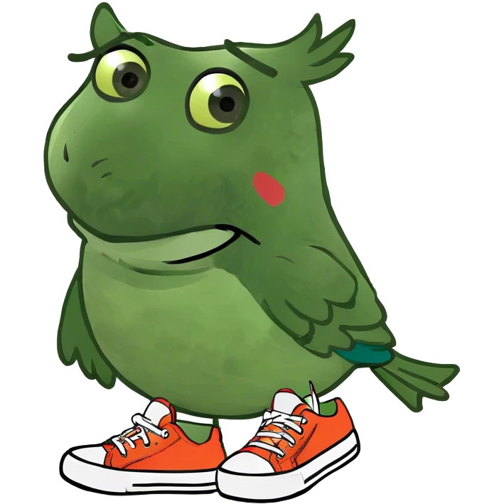 Bird wearing shoes  emoji
