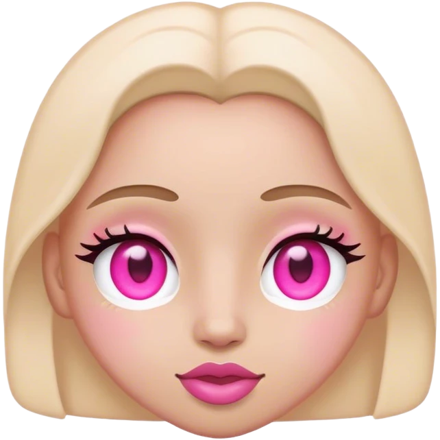 Empjie with pink heart eyes emoji