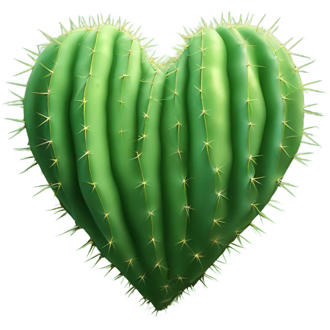 Cactus heart emoji