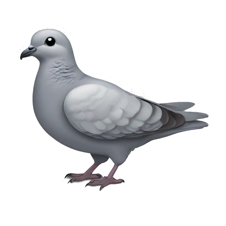 Grey dove emoji