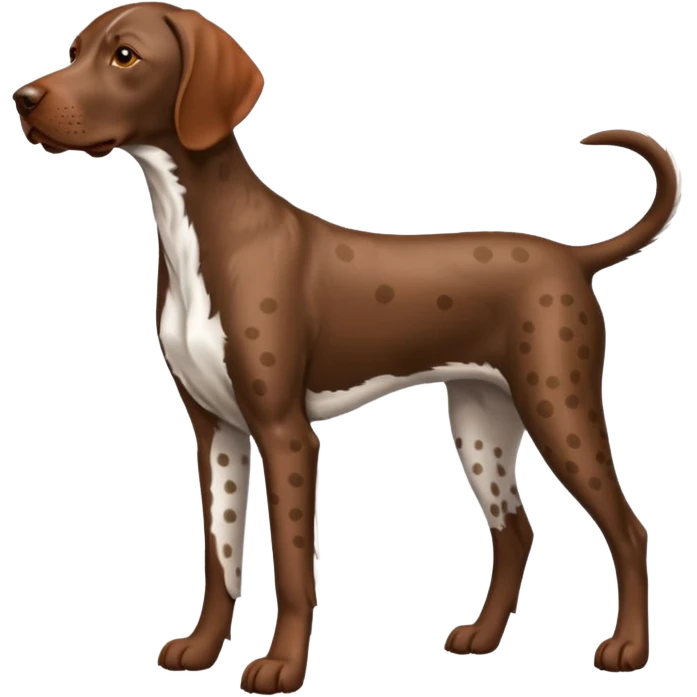 orange spotted german short haired pointer small tail emoji