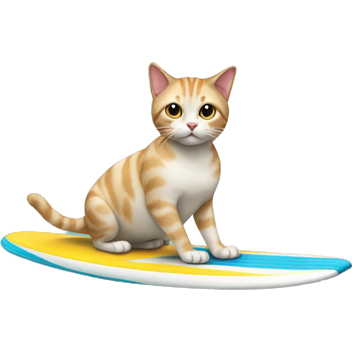 Cat on a surfboard  emoji