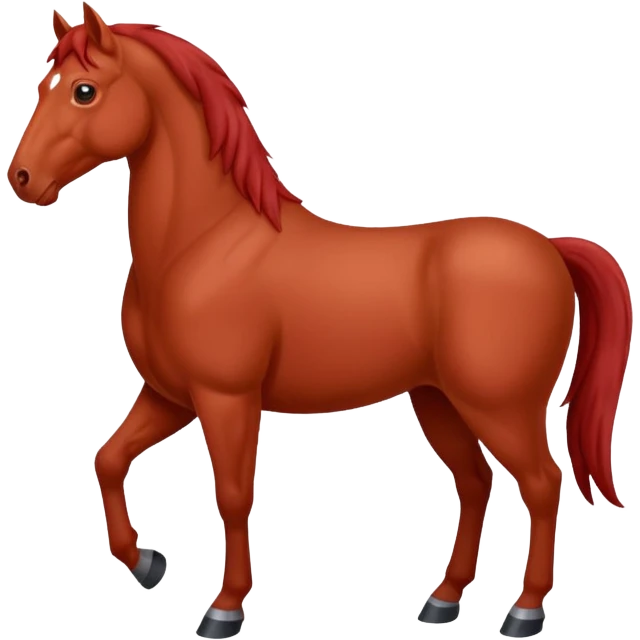 Liver red horse emoji