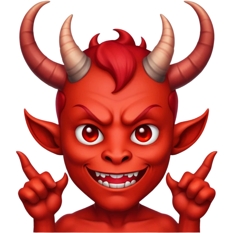devil character saying thank you emoji