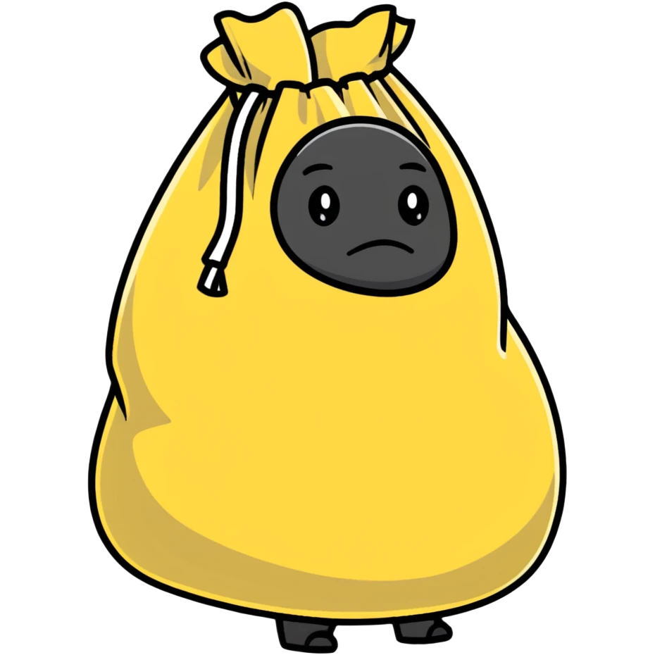 character with a sack over its head emoji
