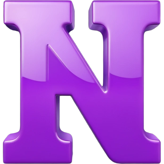 purple capital letter N alphabet emoji