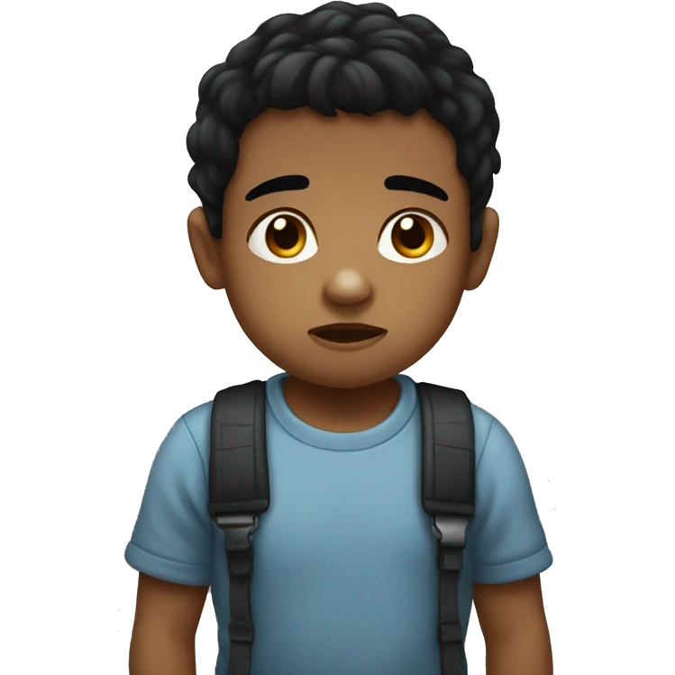 baby boy has black hair sad emoji