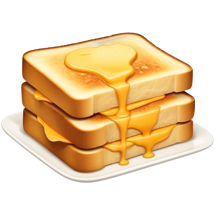 Kaas tosti cut diagonally with melted cheese visible emoji