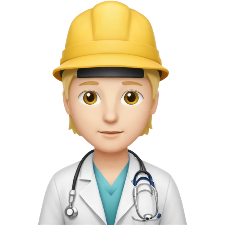 doctor with yellow hat emoji