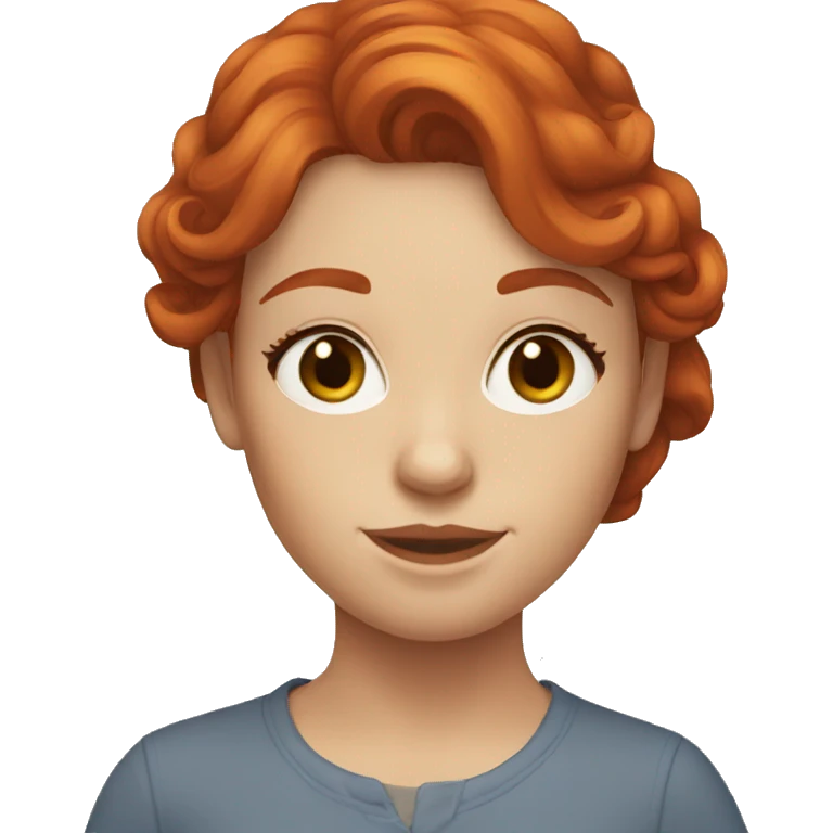 Auburn haired redhead girl emoji