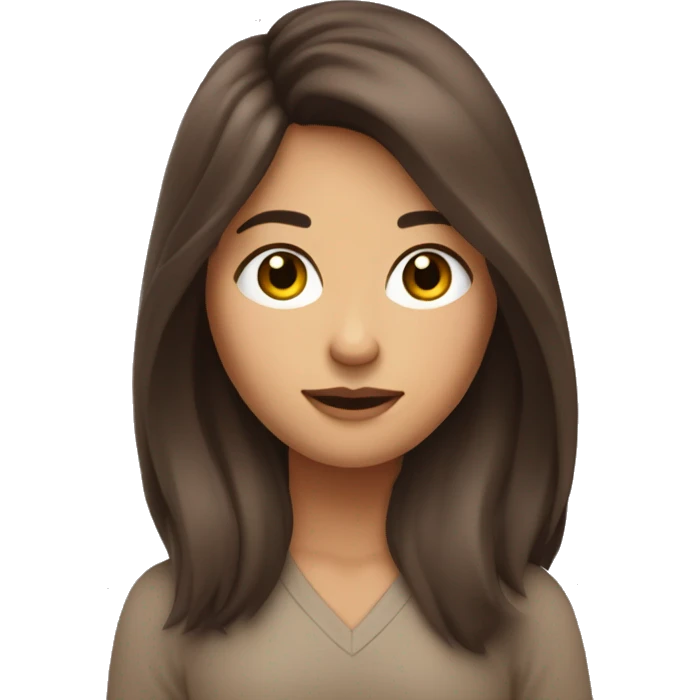 Emoji femme brune cheveux longs raides qui se tient la tête avec les mains par désespoir  emoji