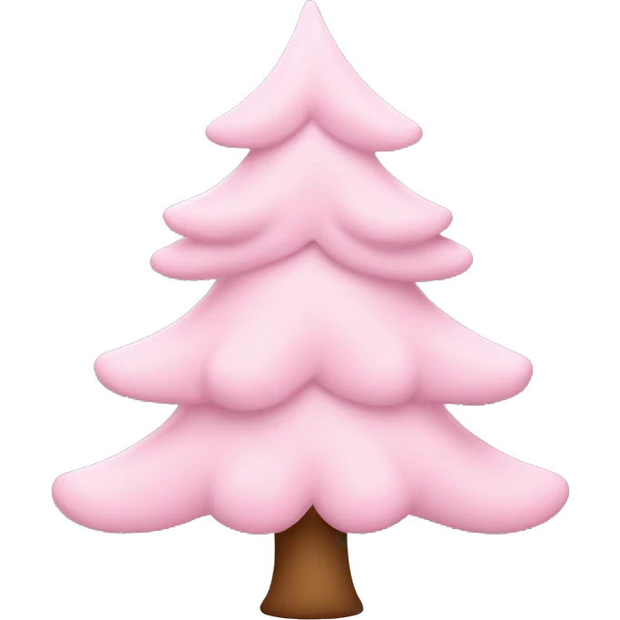 pastel pink christmas tree emoji