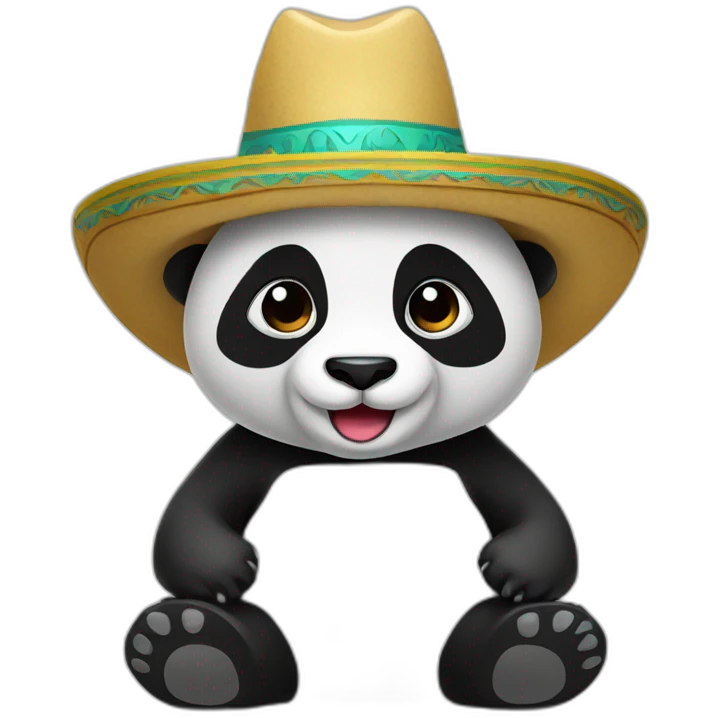 panda with sombrero emoji